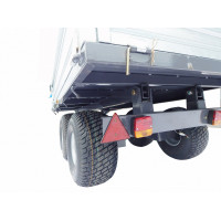 Přívěs dvounápravový 2,5T - třístranný sklápěč s osvětlením